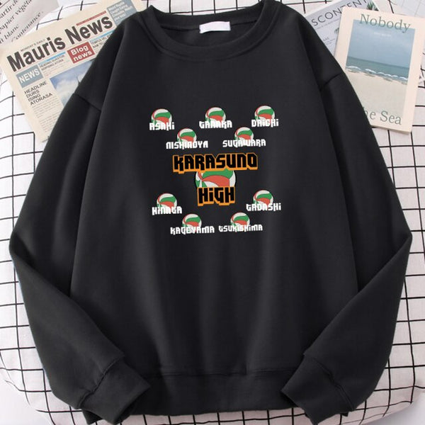 Karasuno Game Themed Fleece Crewneck