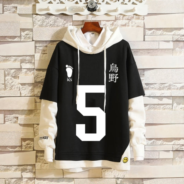 Haikyuu #5 Karasuno Hooded Sweater