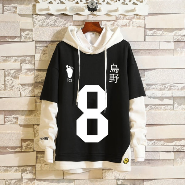 Haikyuu #8 Karasuno Hooded Sweater