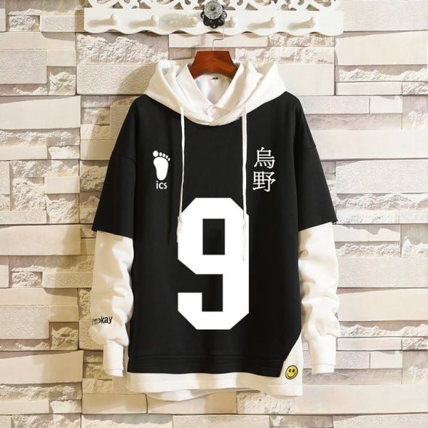 Haikyuu #9 Karasuno Hooded Sweater