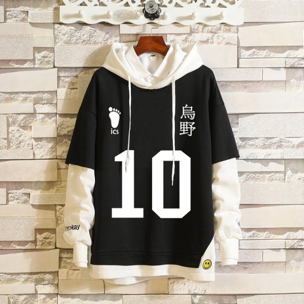 Haikyuu #10 Karasuno Hooded Sweater