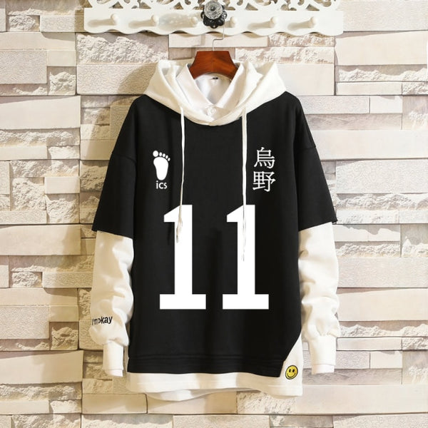 Haikyuu #11 Karasuno Hooded Sweater