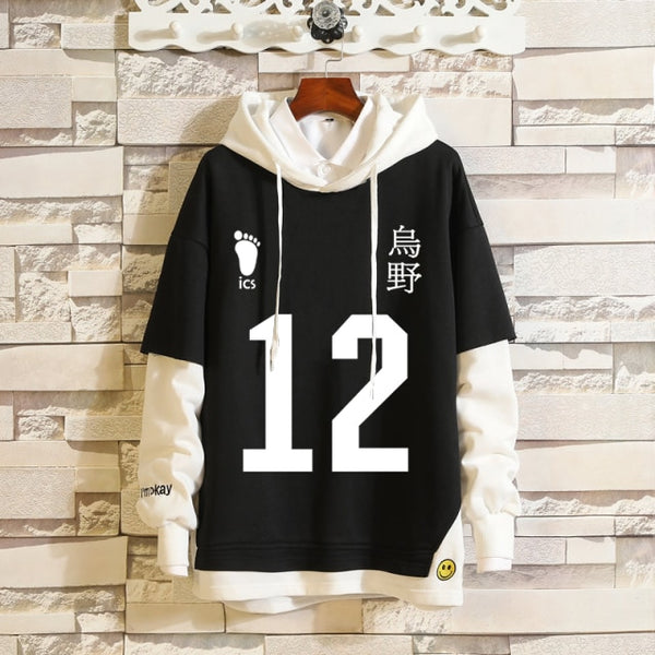 Haikyuu #12 Karasuno Hooded Sweater