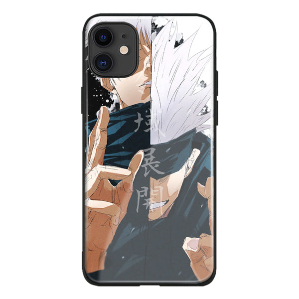 The Two Sides of Satoru Gojo Jujutsu Kaisen Glass /Silicone Phone Case