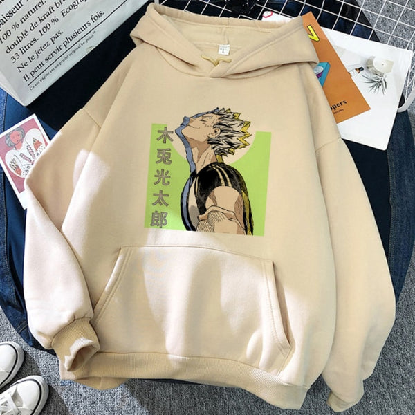 Bokuto Ace Colored Fleece Pullover Hoodie