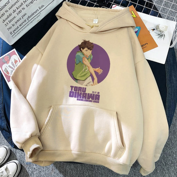 Toru Oikawa Fleece Pullover Hoodie