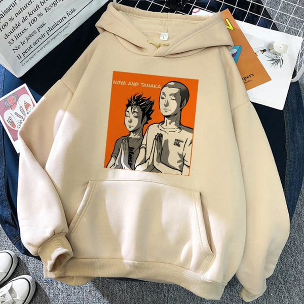 Tannaka and Nishinoya Funny Pullover Hoodie