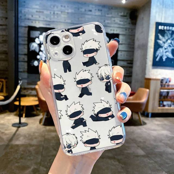 Chibi Gojo Jujutsu Kaisen Silicone Clear Phone Case