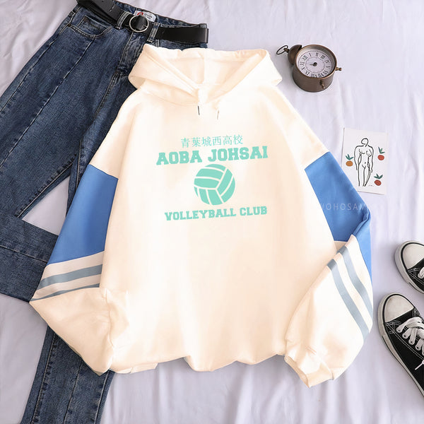 Aoba Jonsai Volleyball Club Fleece Pullover Hoodie