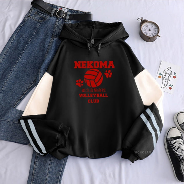 Nekoma Volleyball Club Fleece Pullover Hoodie