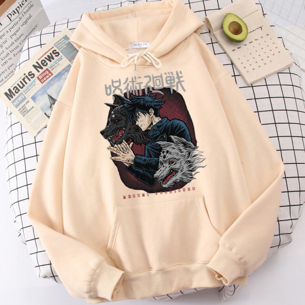 Megumi and the Divine Dogs Jujutsu Kaisen Hoodie